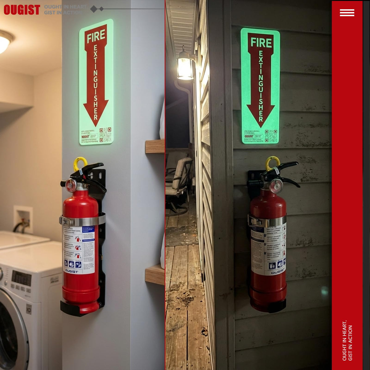 2.5 lb ABC Dry Chemical Fire Extinguisher with Wall Mount Z1069
