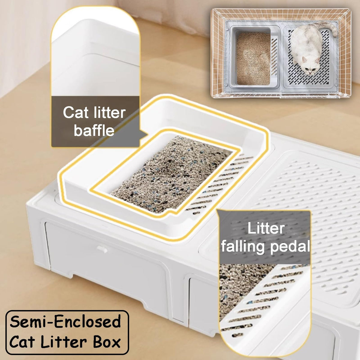 4 Tier Indoor Cat Enclosure with 3 Jumping Platforms P4084