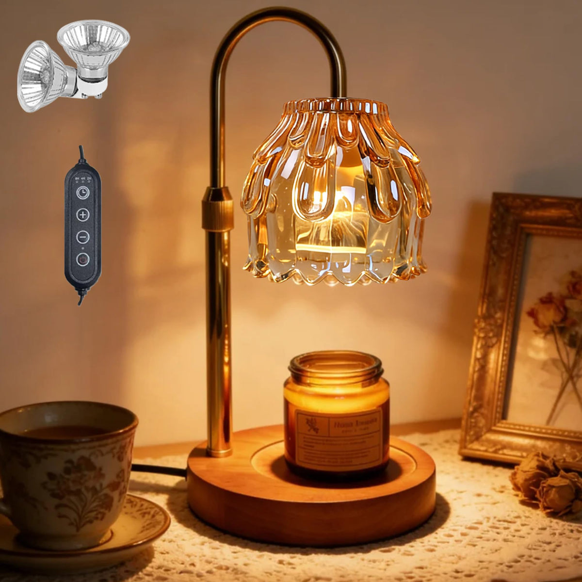 Candle Warmer Lamp with Timer Dimmable Adjustable Height X921114