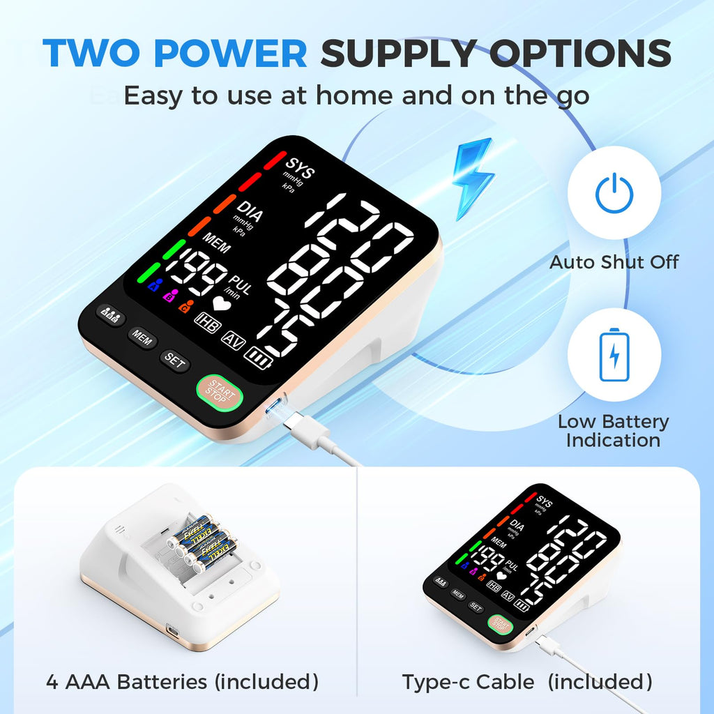 Automatic Blood Pressure Monitor & 2 Cuffs F4053