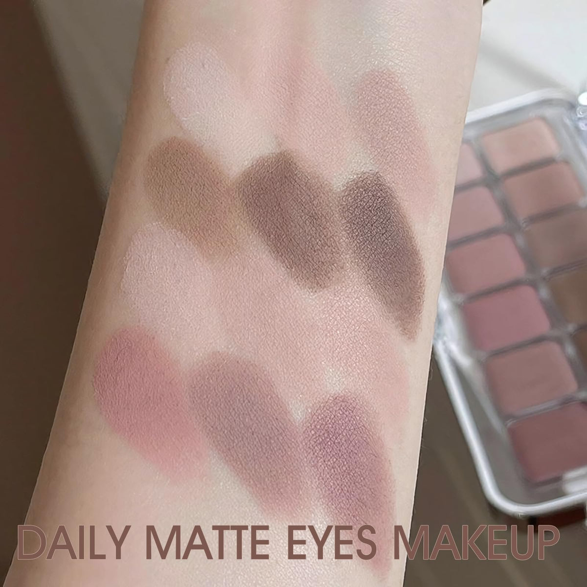 Mauve Pink Grey Brown Matte Eyeshadow Palette with Brush S7557