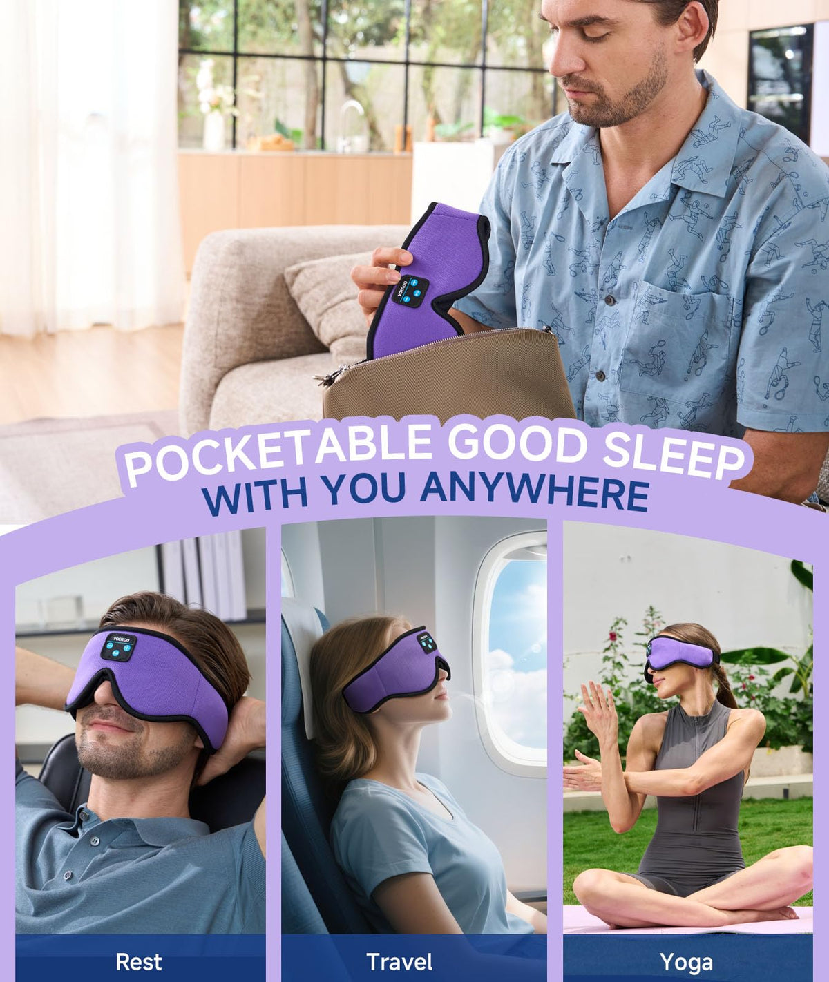 Bluetooth Sleep Mask with Headphones B791282