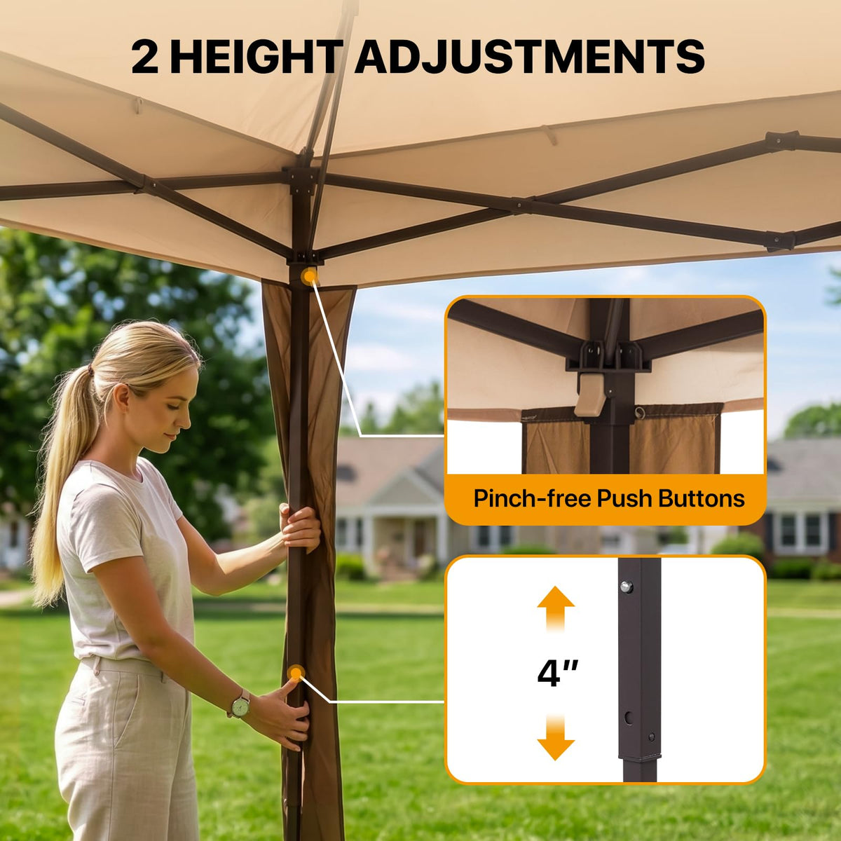11x11 Pop Up Gazebo with Netting M11338
