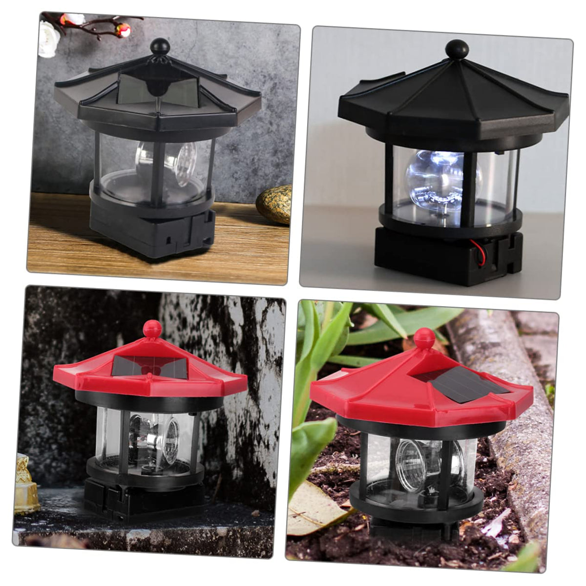 Solar Powered Rotating Lighthouse Garden Lights S288