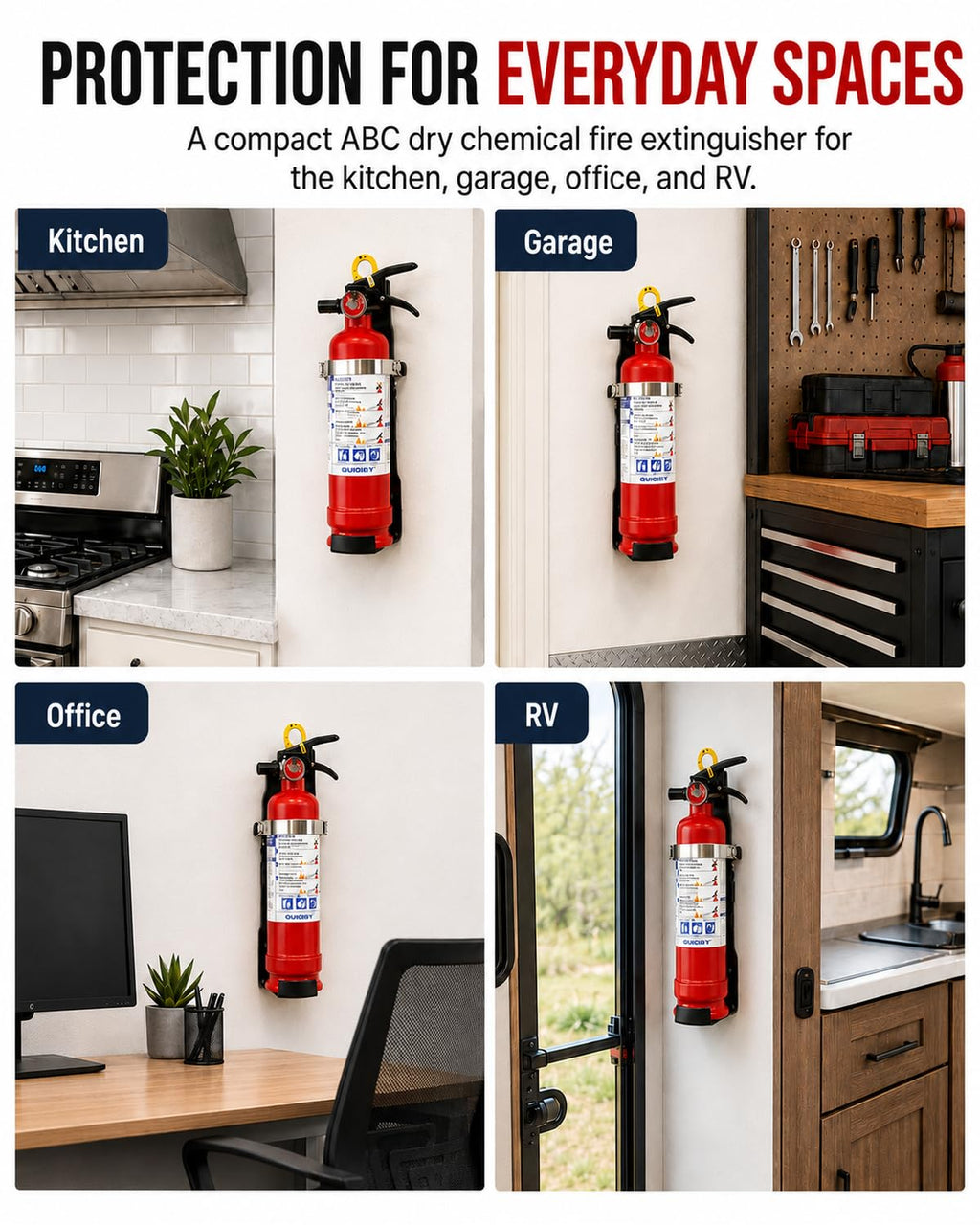 2.5 lb ABC Dry Chemical Fire Extinguisher with Wall Mount Z1069