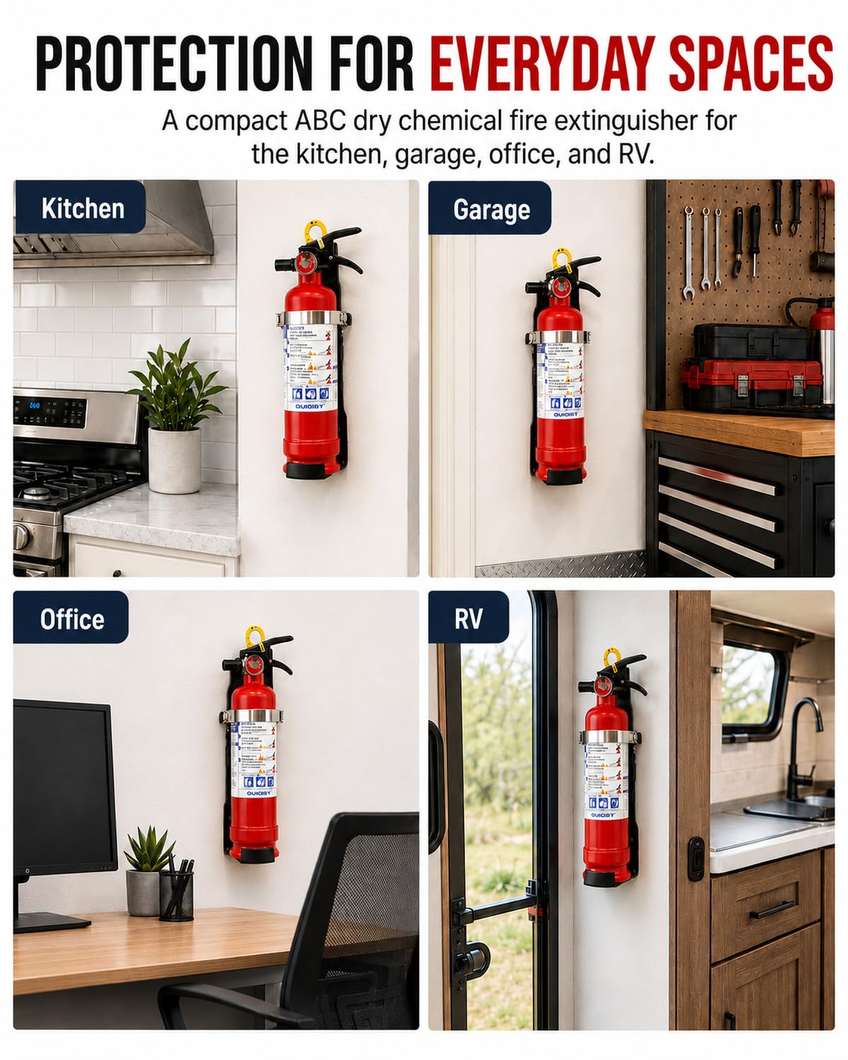 2.5 lb ABC Dry Chemical Fire Extinguisher with Wall Mount Z1069