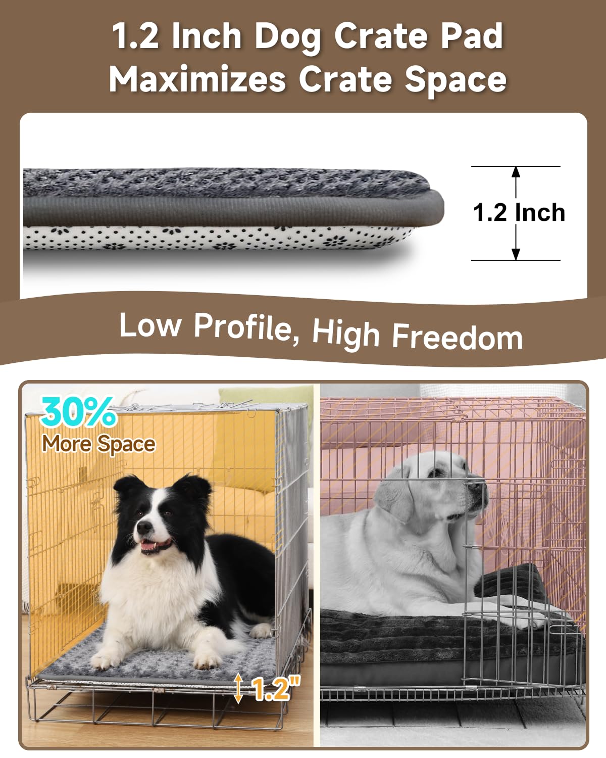 Dark Grey Foam Dog Bed 35x22 K255