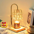 Candle Warmer Lamp with 2 Bulbs, Adjustable Dimmable Amber Glass X42023