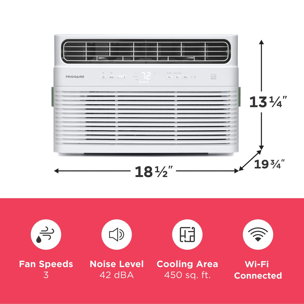 10,000 BTU White Smart Inverter Window Air Conditioner U1490