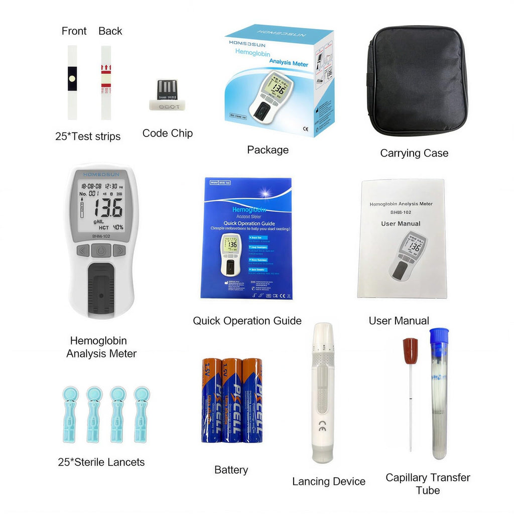 Portable Hemoglobin Analyzer Kit with 25 Strips B68986