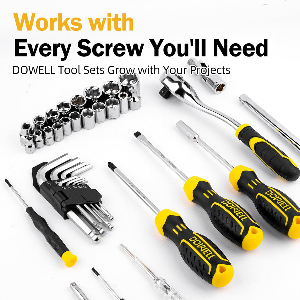 299-Piece Professional Hand Tool Set with Sockets, Pliers, Hex Keys, Screwdrivers H2338
