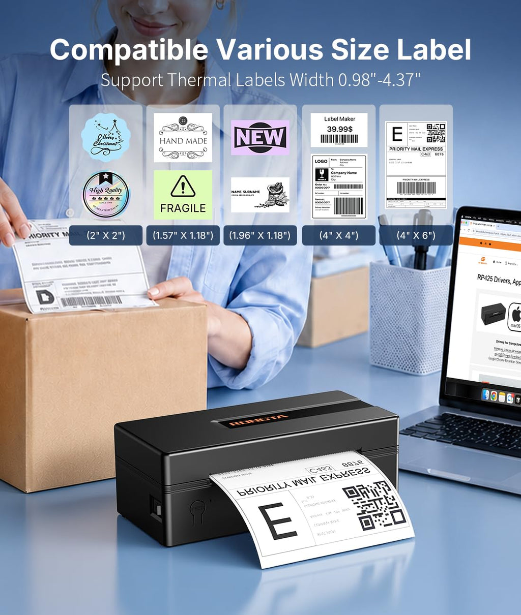 Bluetooth Thermal Shipping Label Printer Z152