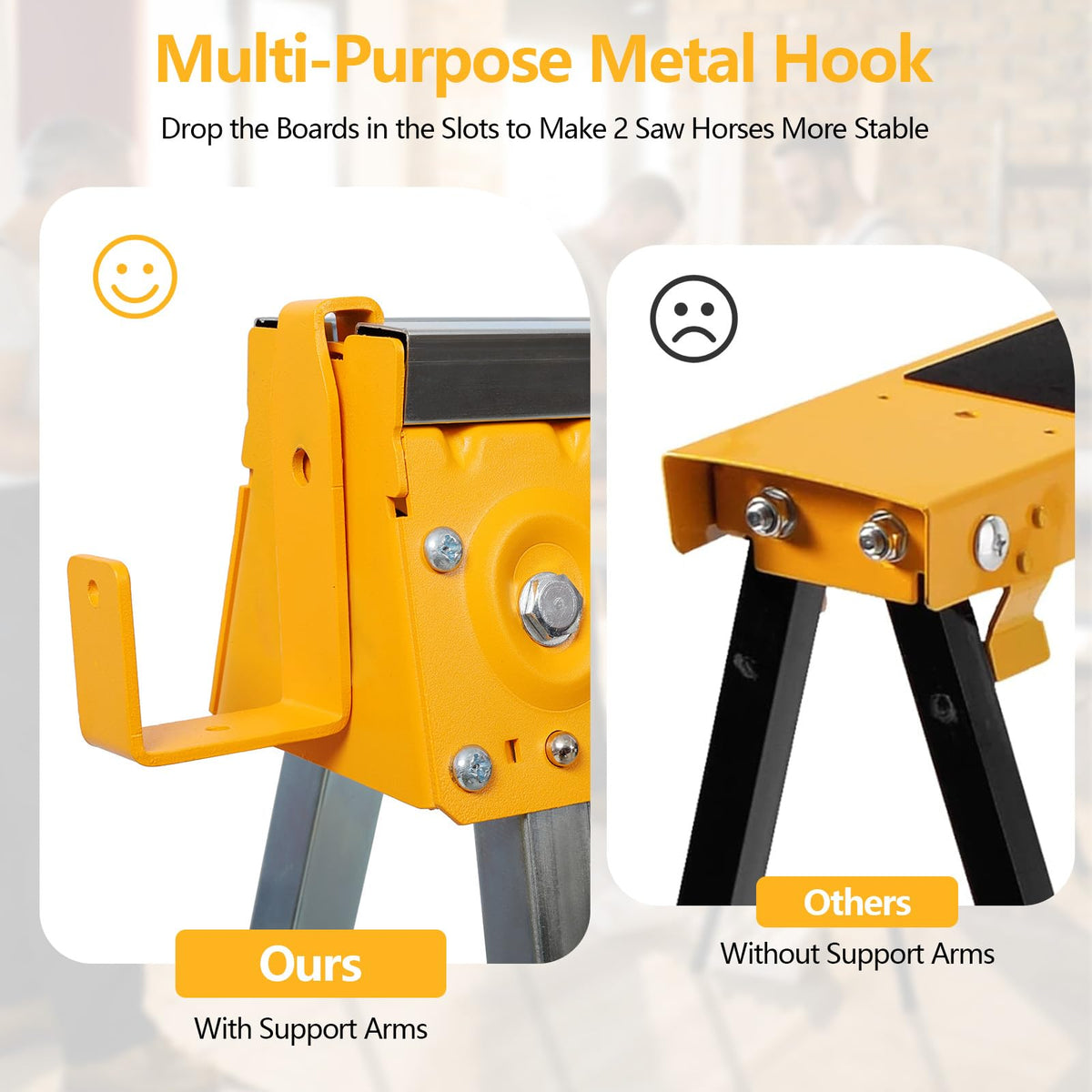 Heavy Duty Folding Sawhorse 2 Pack M99379