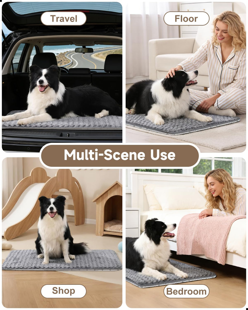 Dark Grey Foam Dog Bed 35x22 K255
