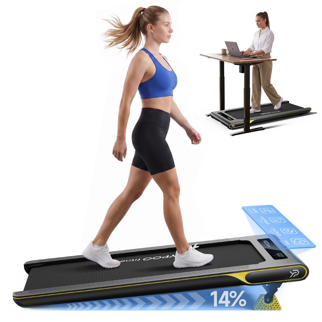 Walking Pad with 14% Incline Under Desk Treadmill F992635