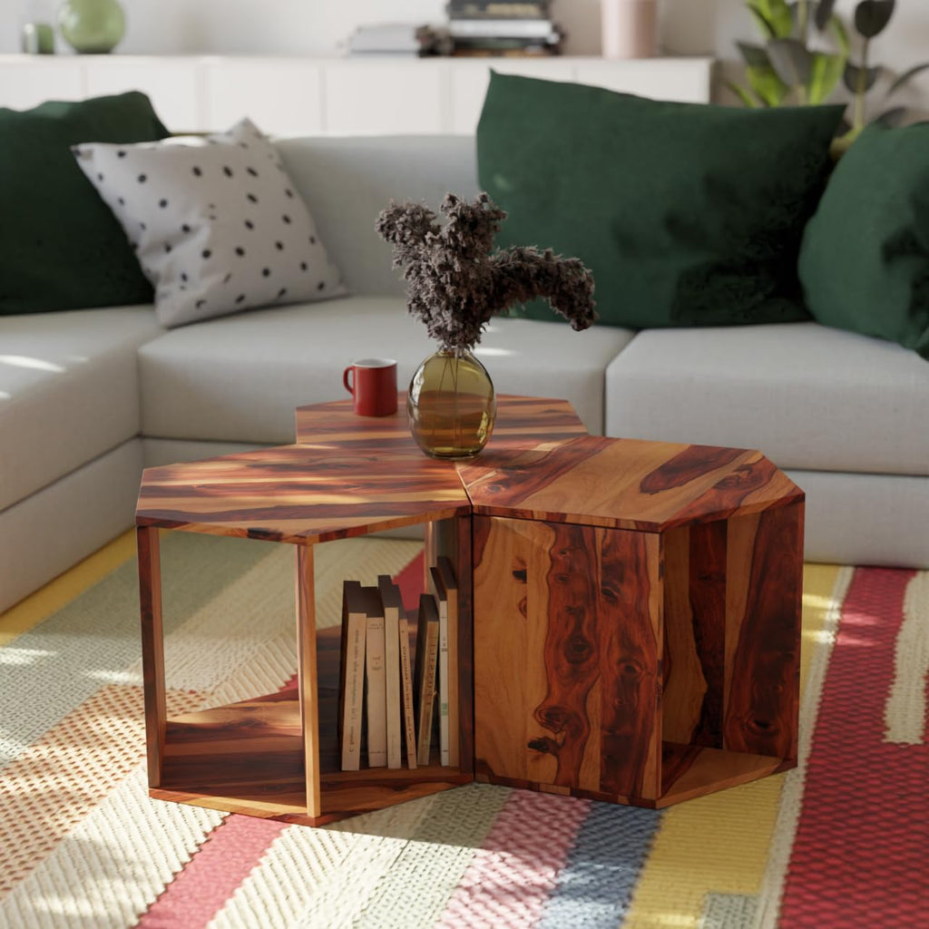 Solid Sheesham Wood Coffee Table Set of 3 K454744