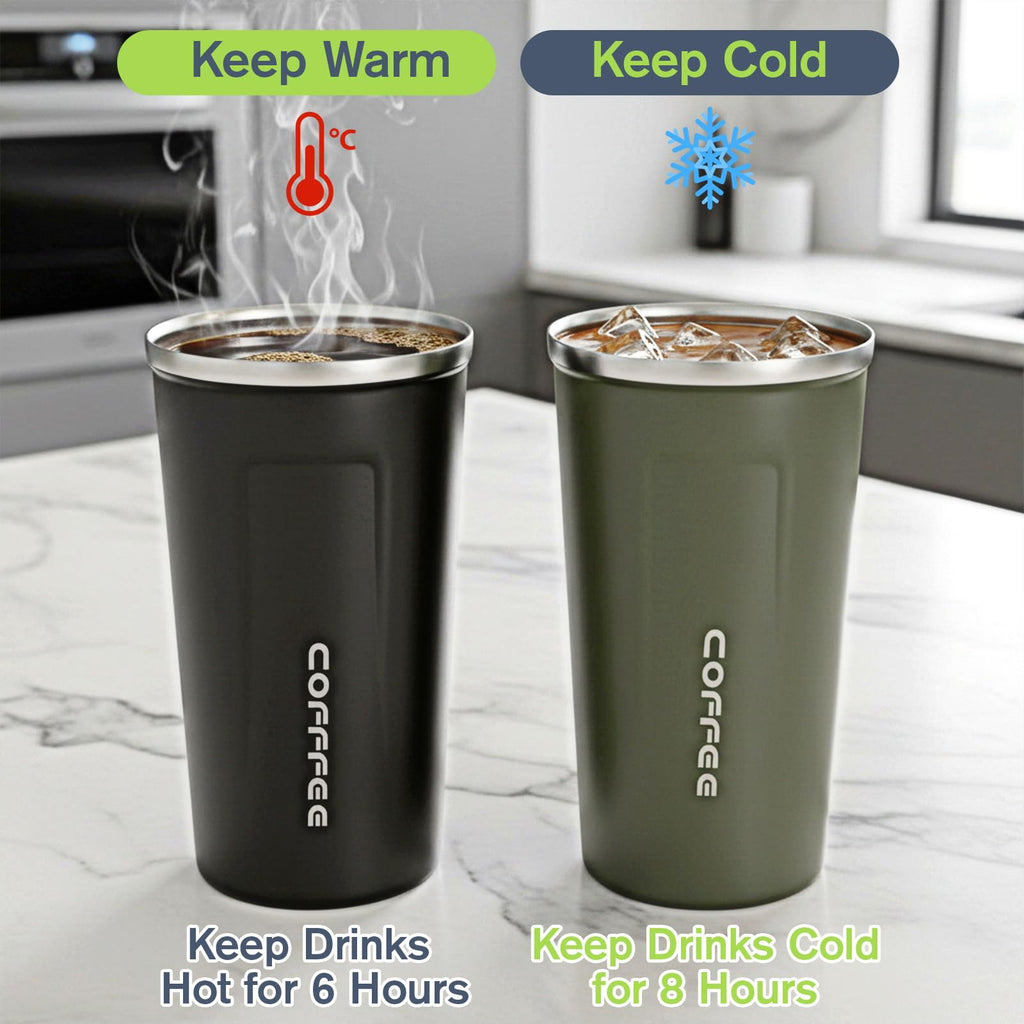 4 Pack 17oz Stainless Steel Insulated Coffee Mug with Lid P368
