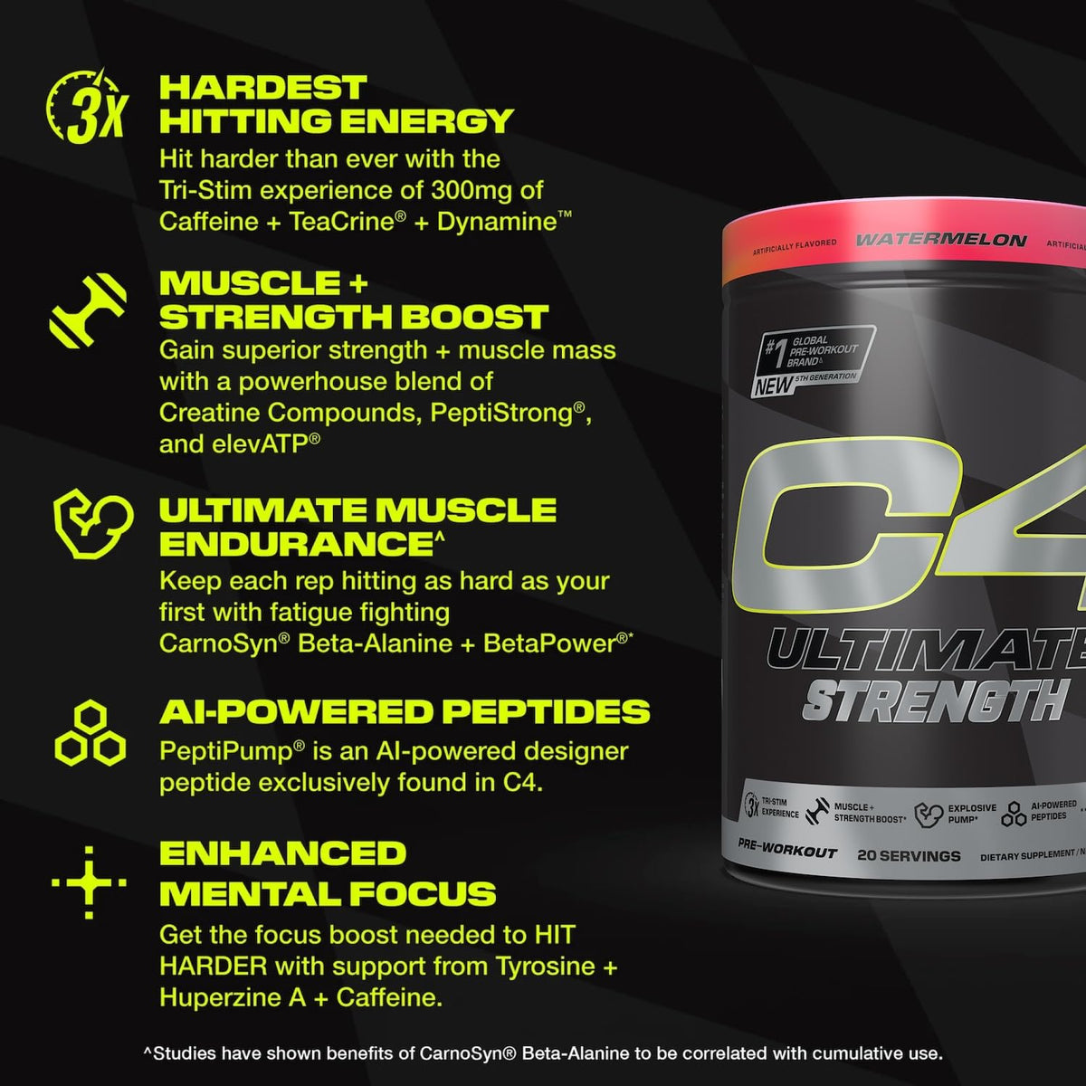 Watermelon Pre Workout Powder 20 Servings D27626