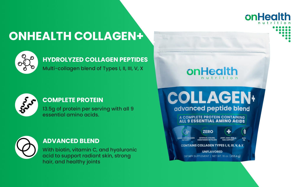 Multi Collagen Peptide Powder Types I, II, III, V & X Unflavored S971876
