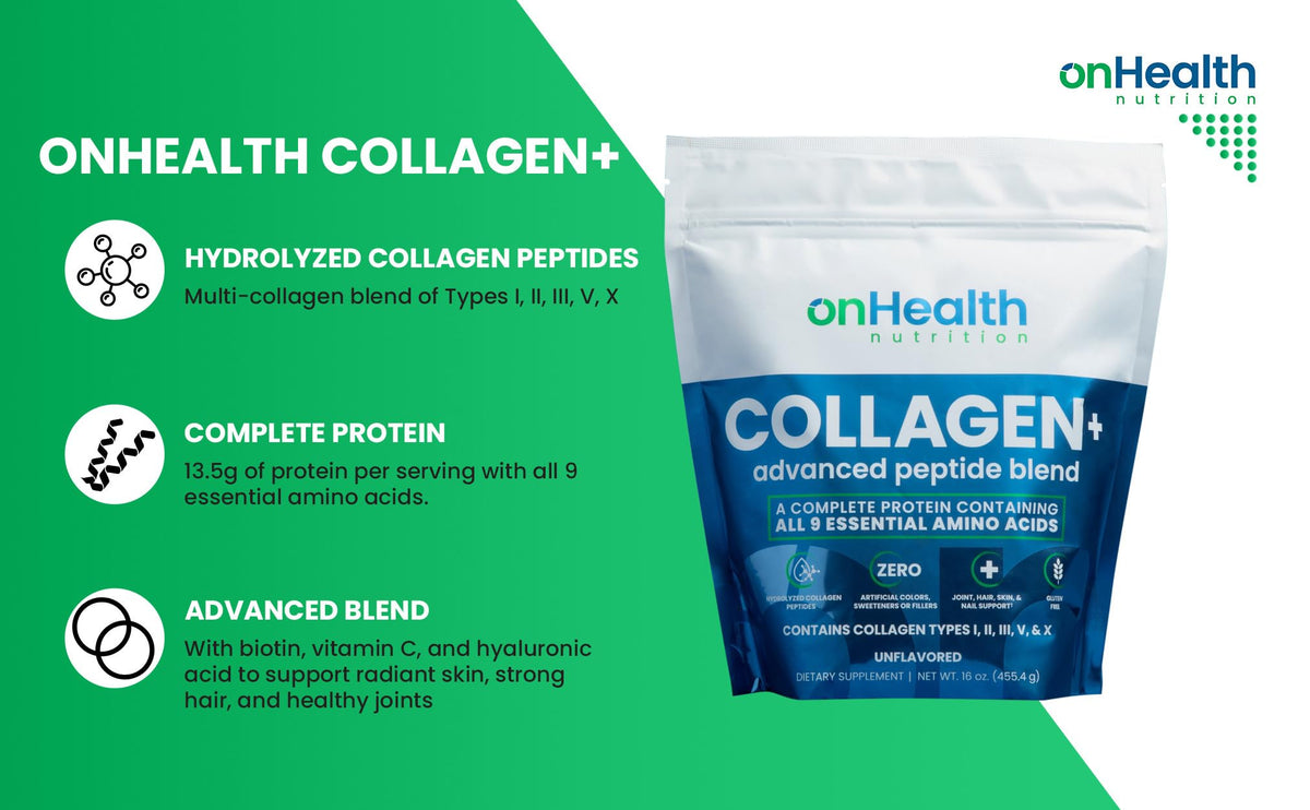 Multi Collagen Peptide Powder Types I, II, III, V & X Unflavored S971876