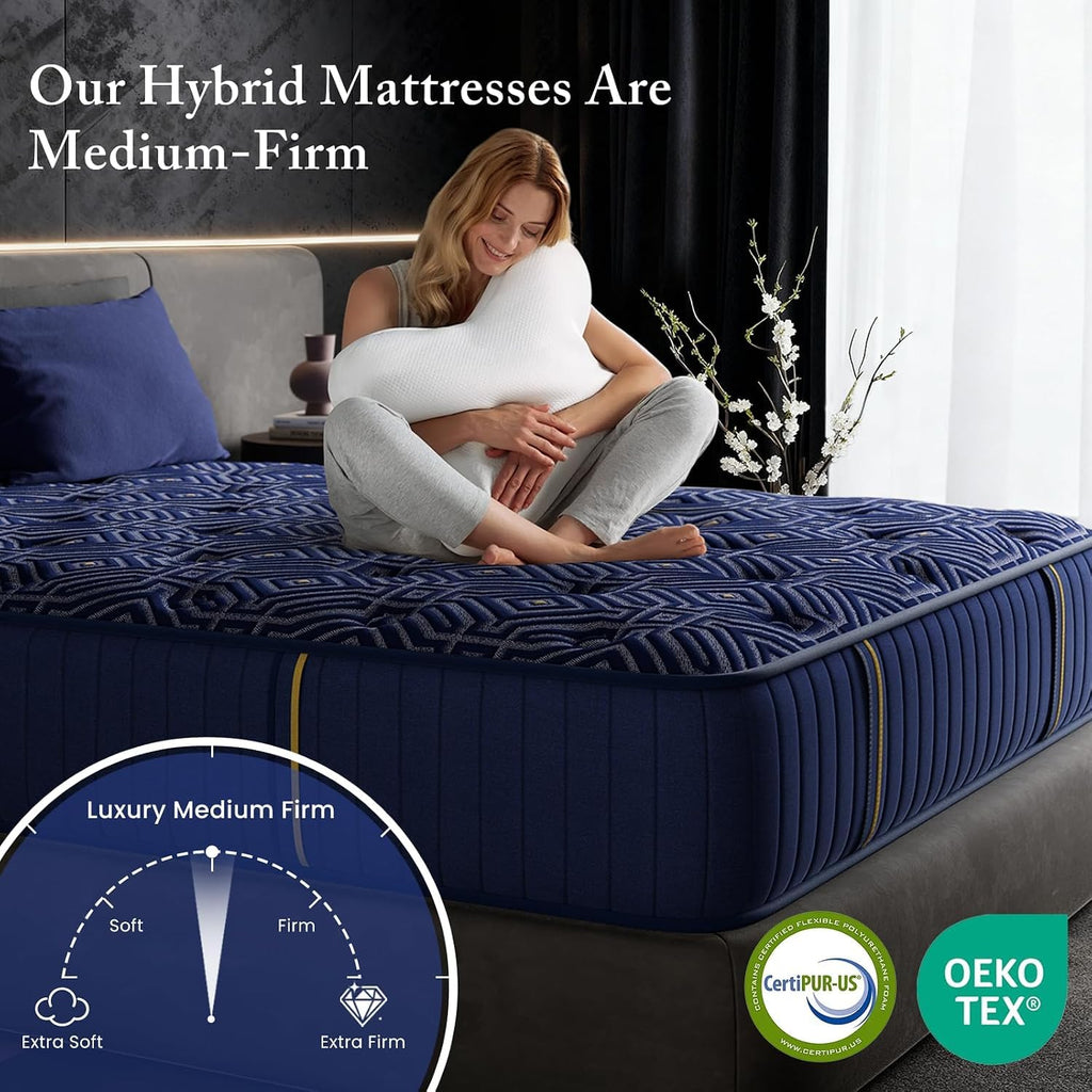 Queen 14 Inch Hybrid Gel Memory Foam Mattress in a Box N703073