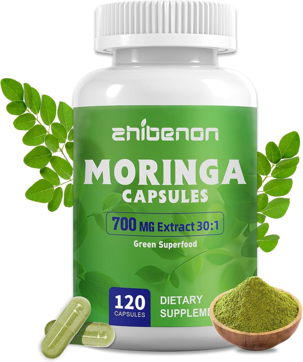 Moringa Oleifera Leaf Extract 120 Capsules 700 mg B31380