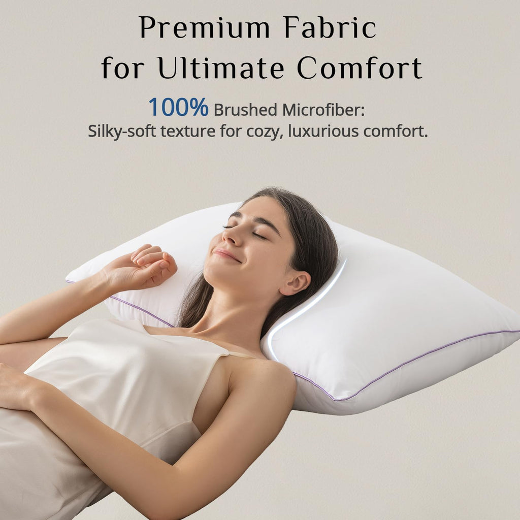 King Size Set of 2 Down Alternative Bed Pillows R104