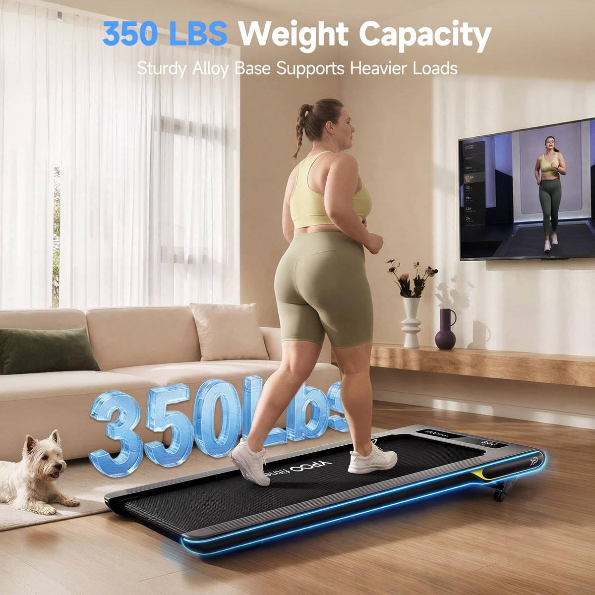 Walking Pad with 14% Incline Under Desk Treadmill F992635