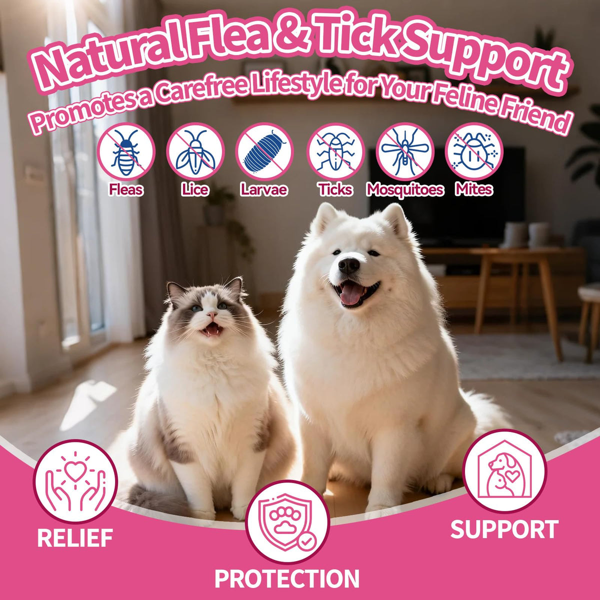 Natural Oral Flea and Tick Drops with Multivitamin for Pets A9326