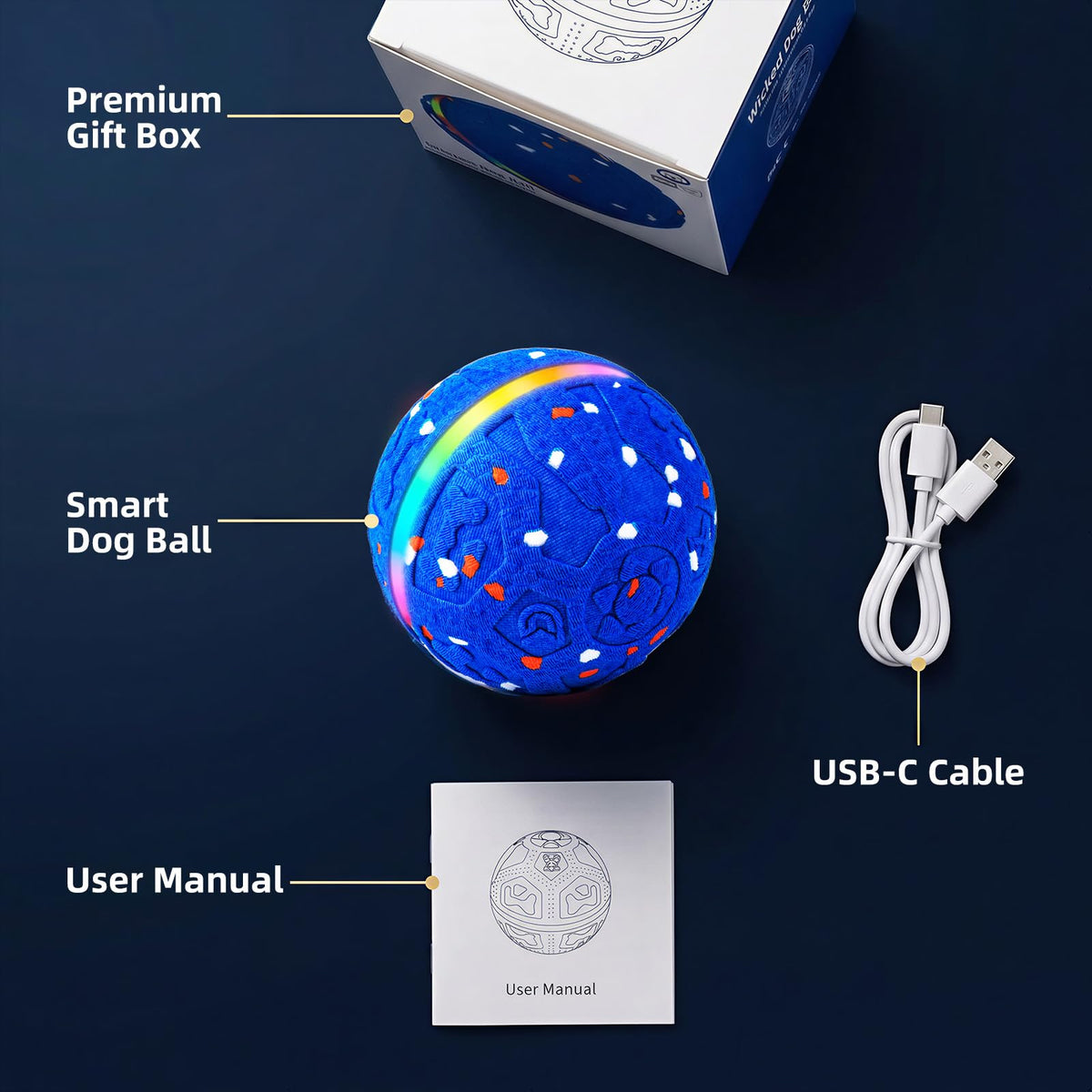 Interactive Dog Ball Toy 3 Modes K394