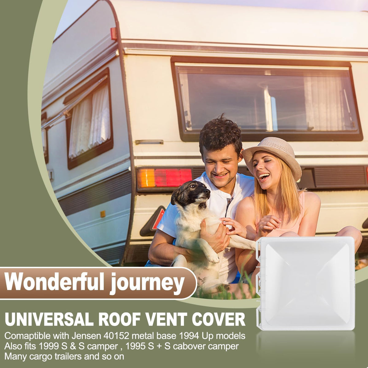 13" x 13" RV Vent Cover/Lid Metal Base J9191