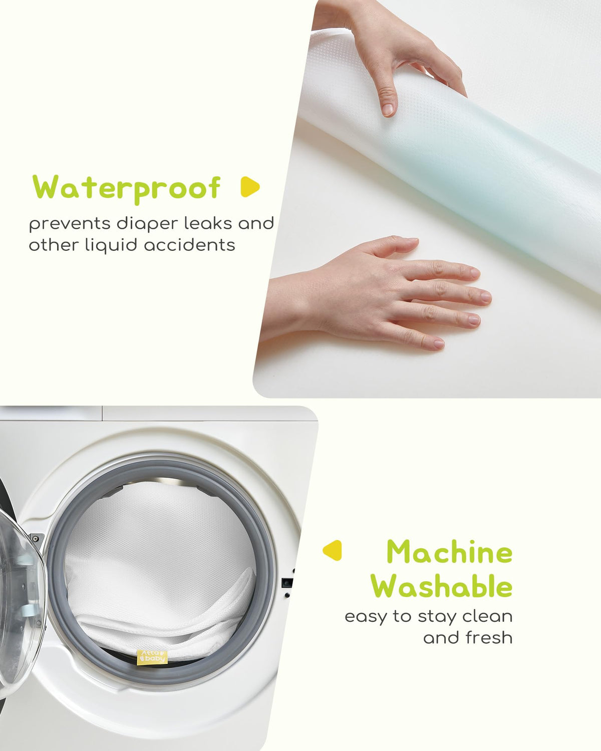 Breathable Standard Full Size Crib Mattress with Waterproof Machine Washable Cover A453