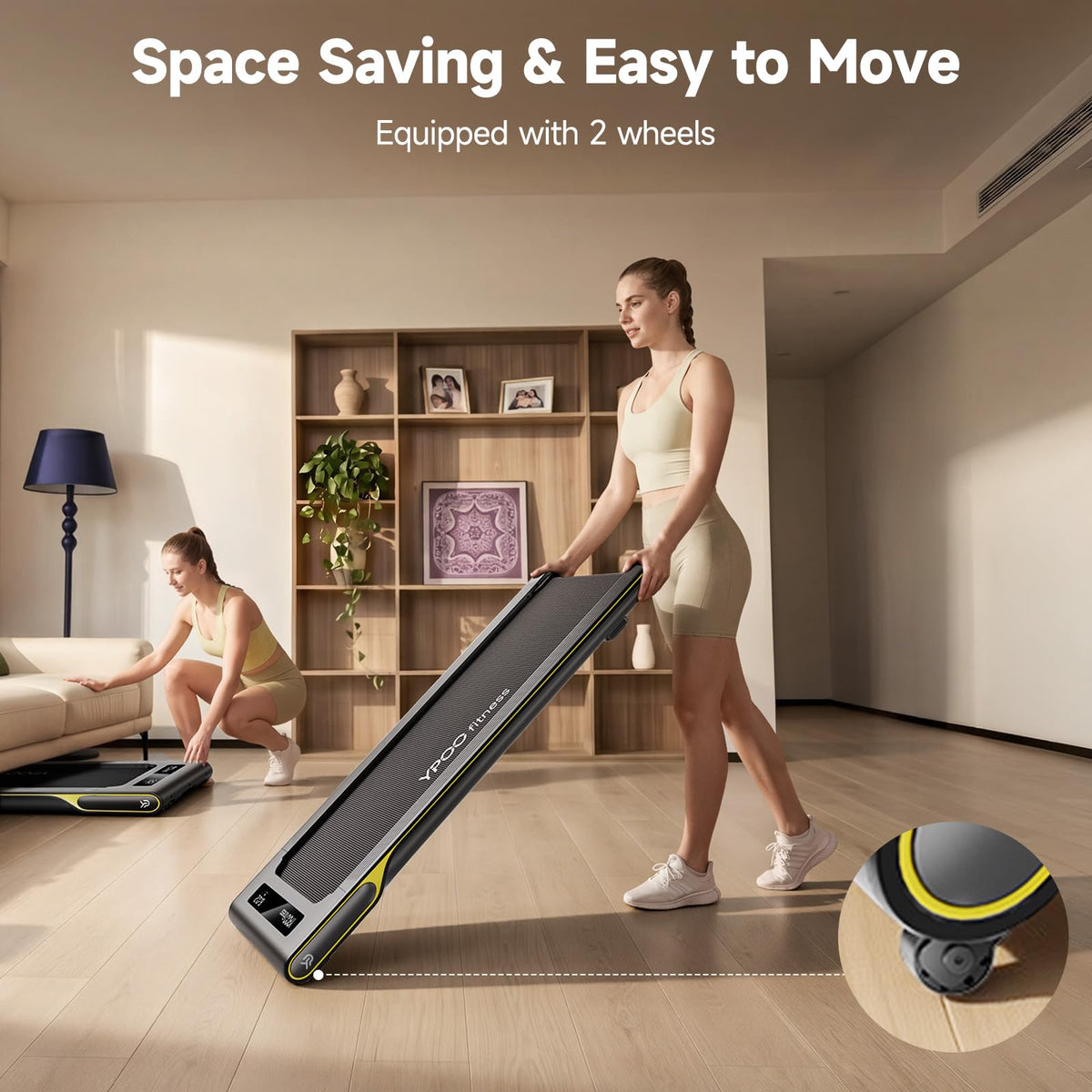 Walking Pad with 14% Incline Under Desk Treadmill F992635
