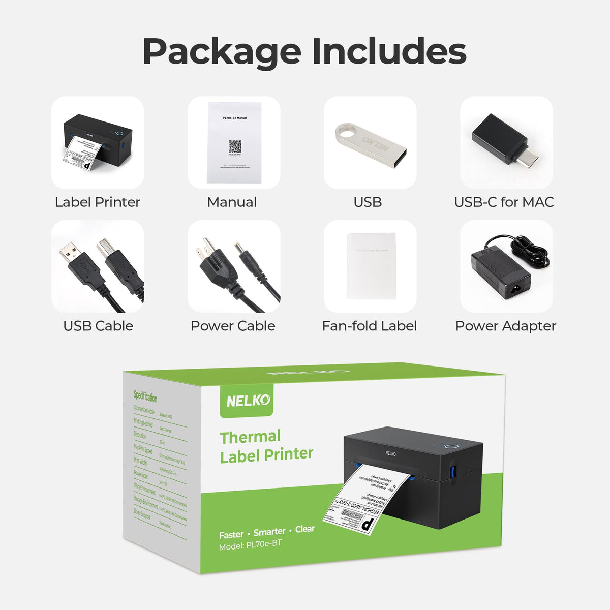 Bluetooth Thermal Shipping Label Printer T321
