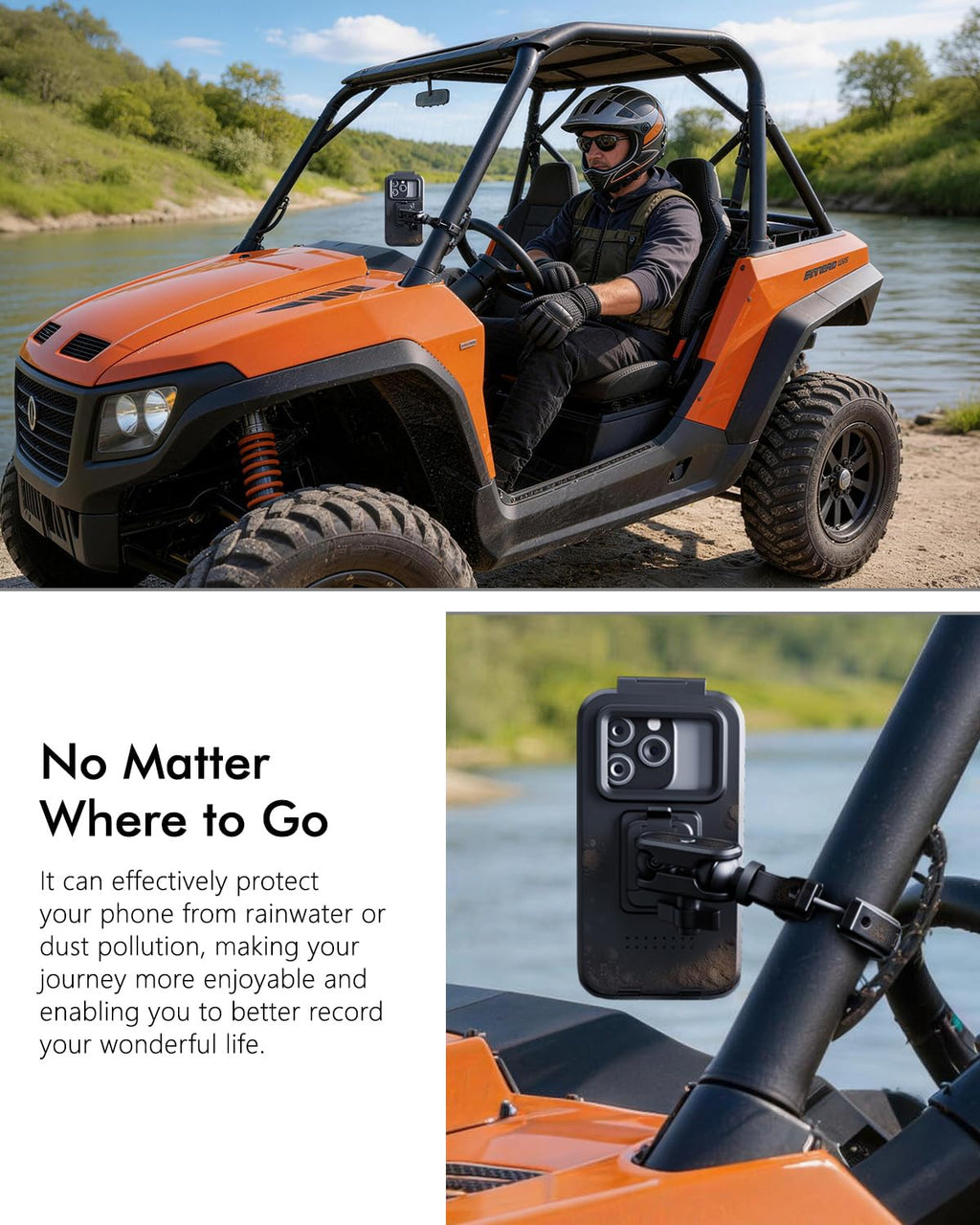 IP65 Waterproof Motorcycle Phone Mount H39649