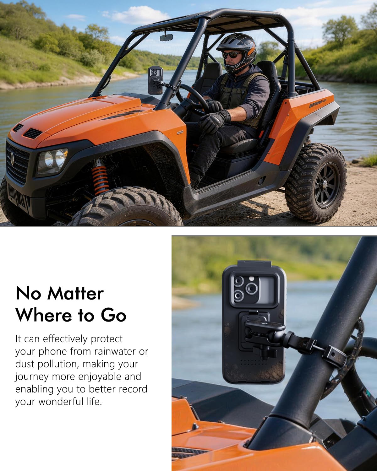 IP65 Waterproof Motorcycle Phone Mount H39649