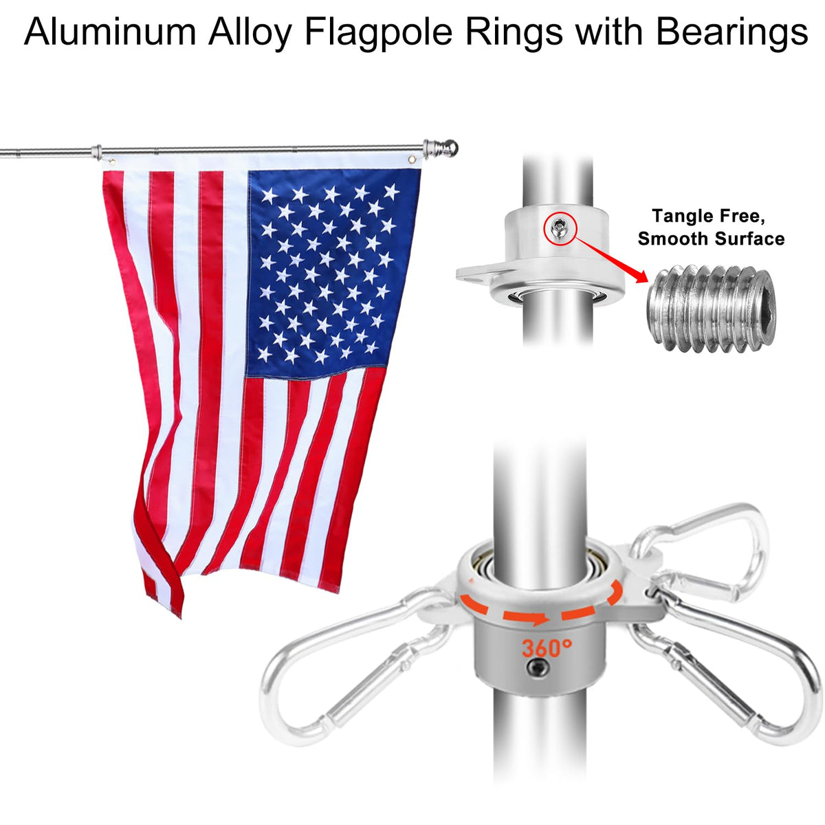 Heavy Duty Stainless Steel Flag Pole Kit H317