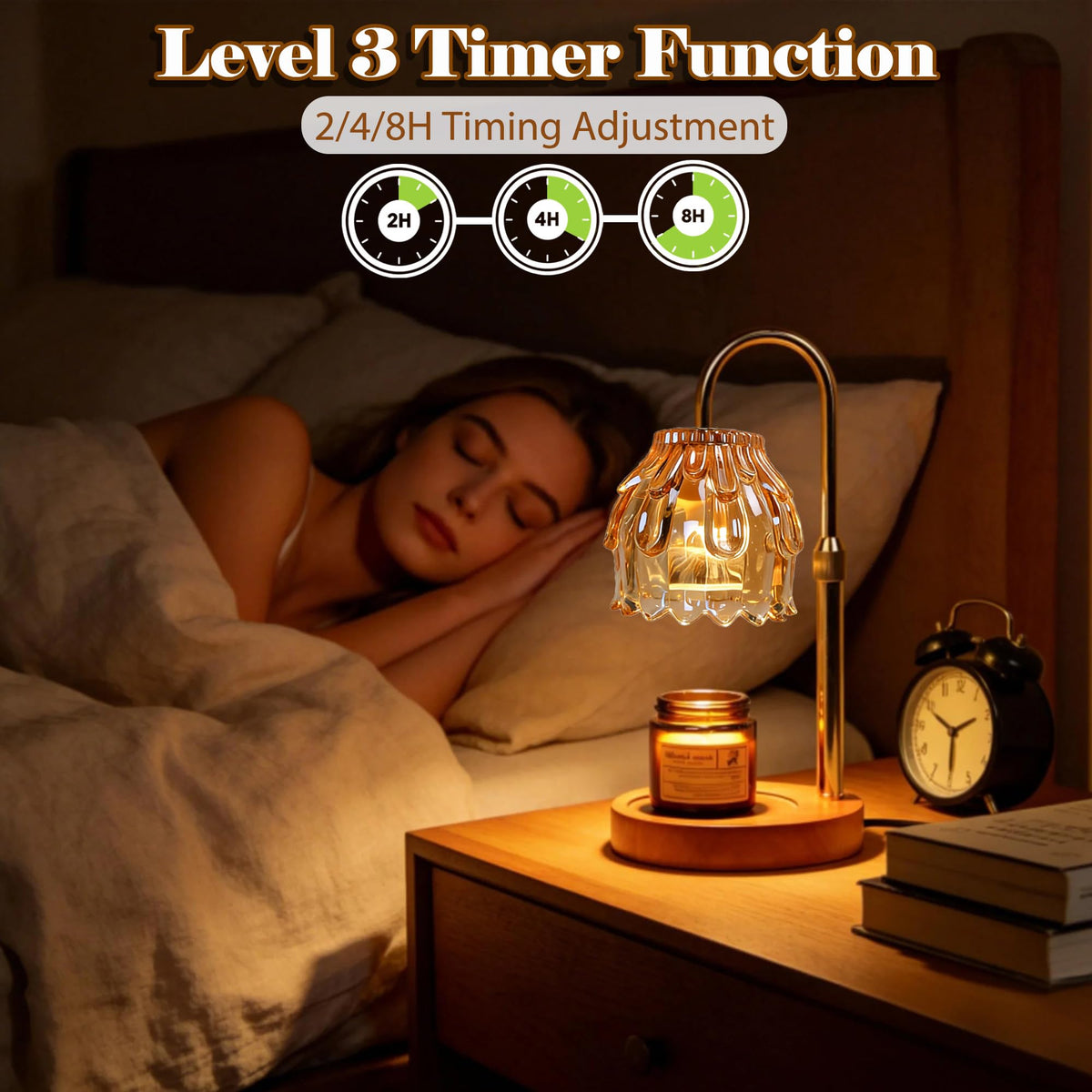 Candle Warmer Lamp with Timer Dimmable Adjustable Height X921114