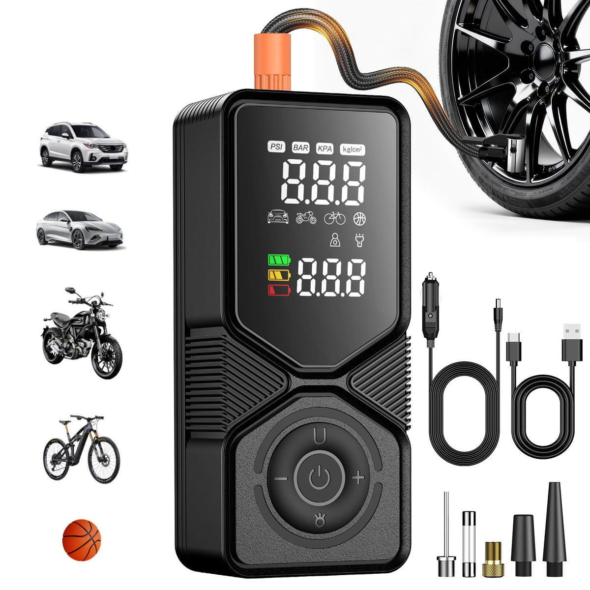 Portable Air Compressor 150PSI Cordless Tire Inflator E987538