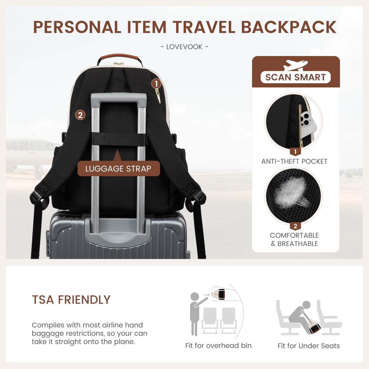 15.6 Inch Laptop Backpack with Pouch Pocket V191