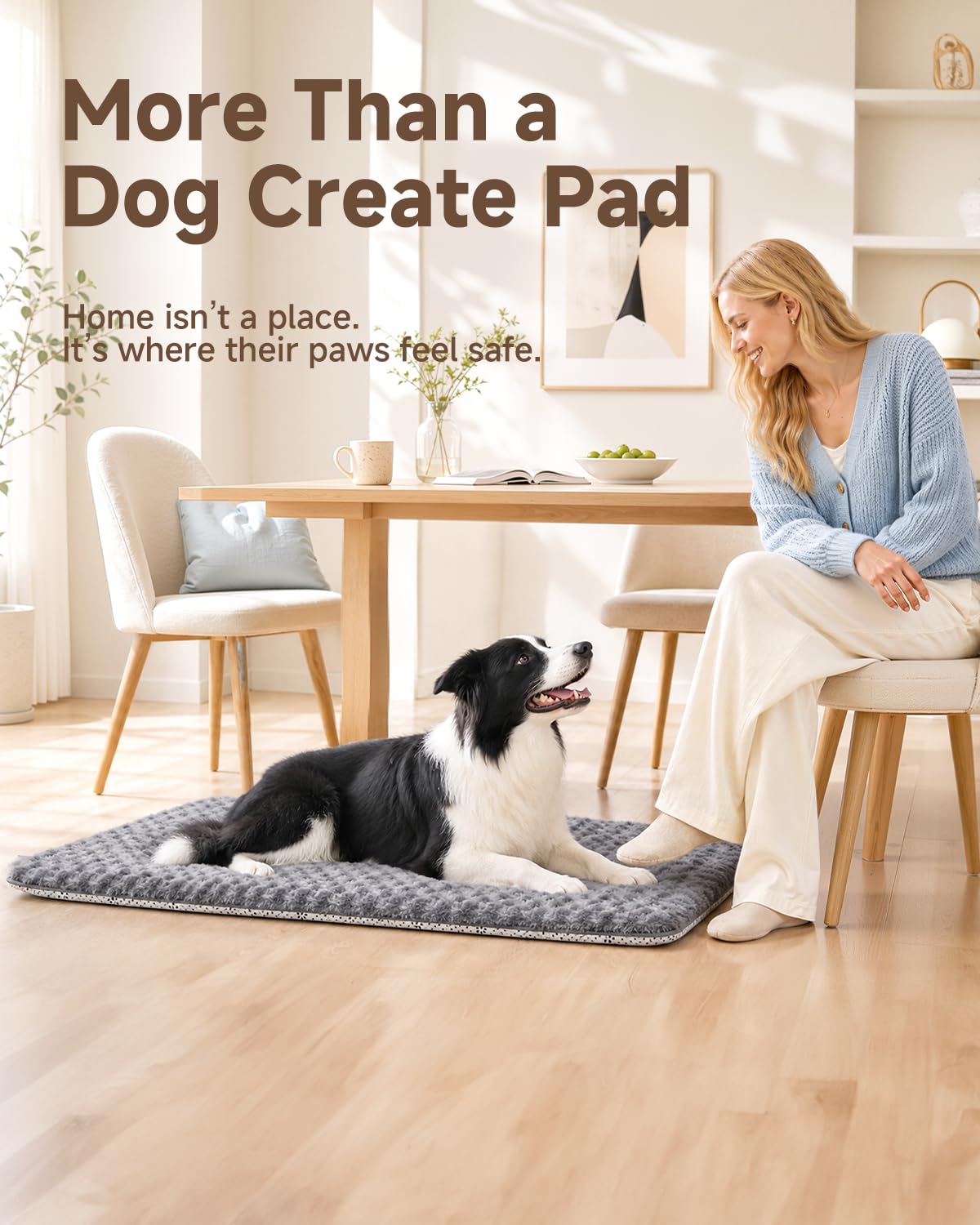 Dark Grey Foam Dog Bed 35x22 K255