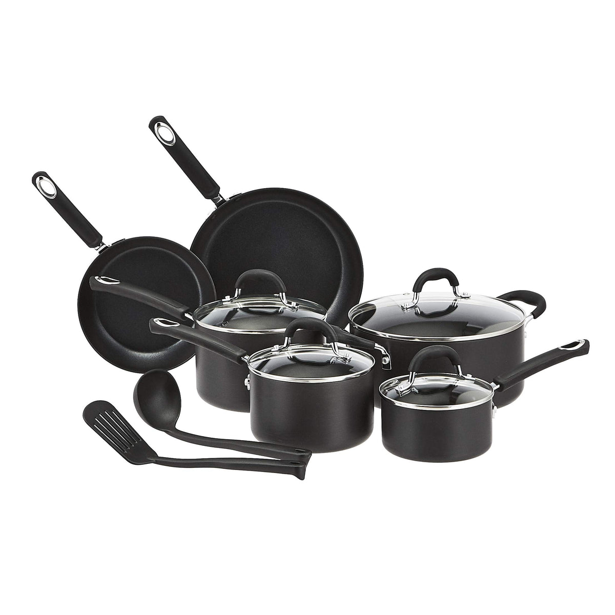 Non-Stick Hard Anodized Aluminum Cookware Set, 12-Piece U682