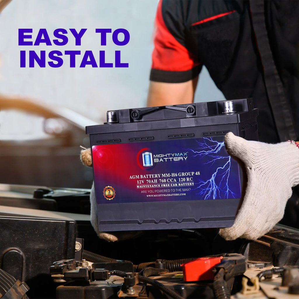 12V 70AH 760CCA Replacement Battery T24377