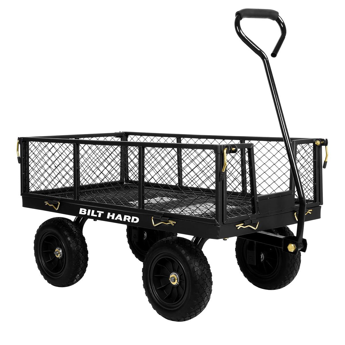 10" Flat Free Tires Steel Garden Cart with Rotating Handle E642032