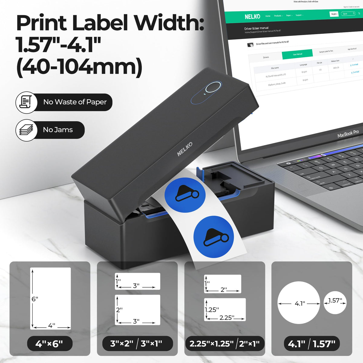 Bluetooth Thermal Shipping Label Printer T321