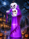 12FT Halloween Inflatables Outdoor Pumpkin Ghost Wizard B80927