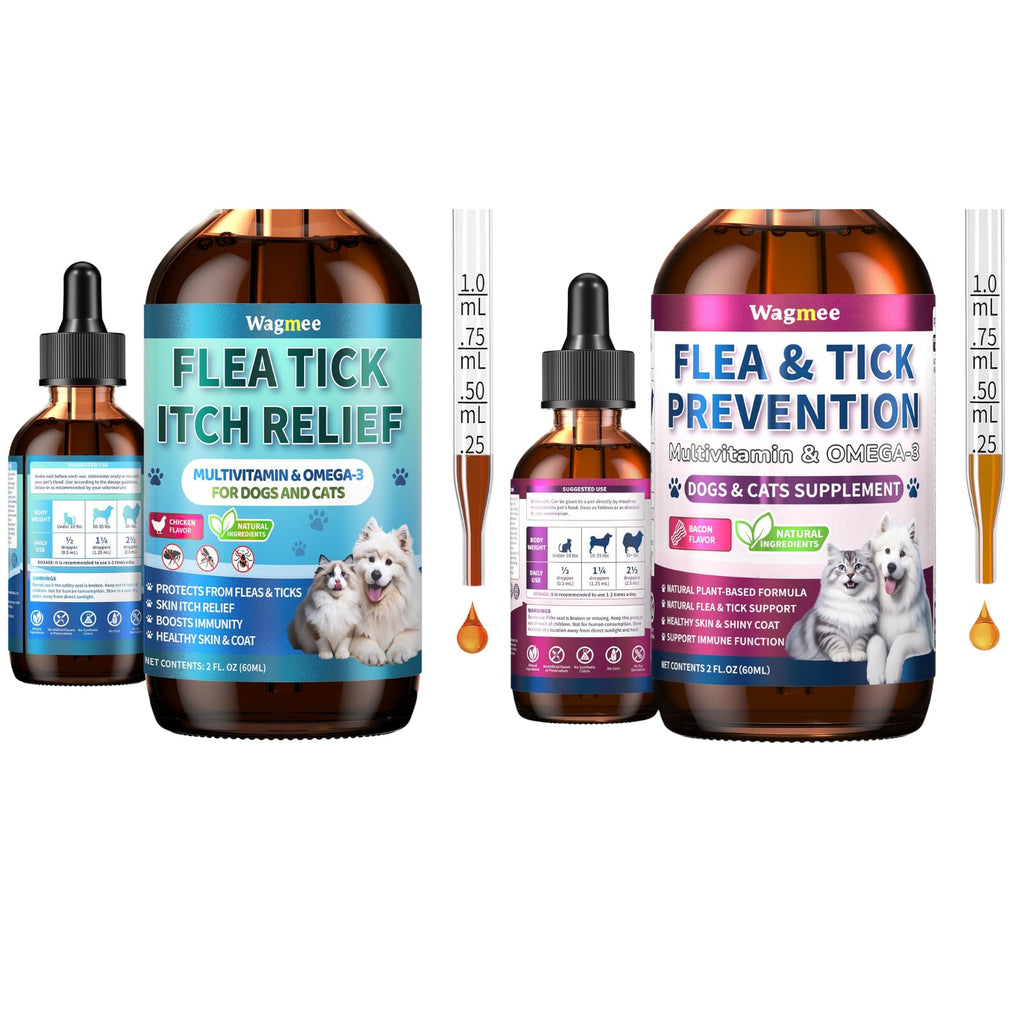 Natural Oral Flea and Tick Drops with Multivitamin for Pets A9326