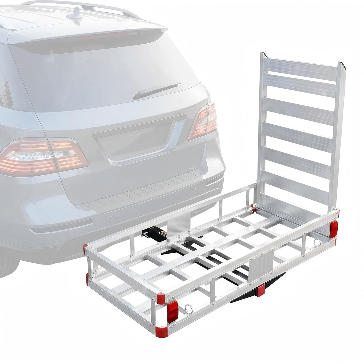 Aluminum Hitch Cargo Carrier with Folding Ramp J258