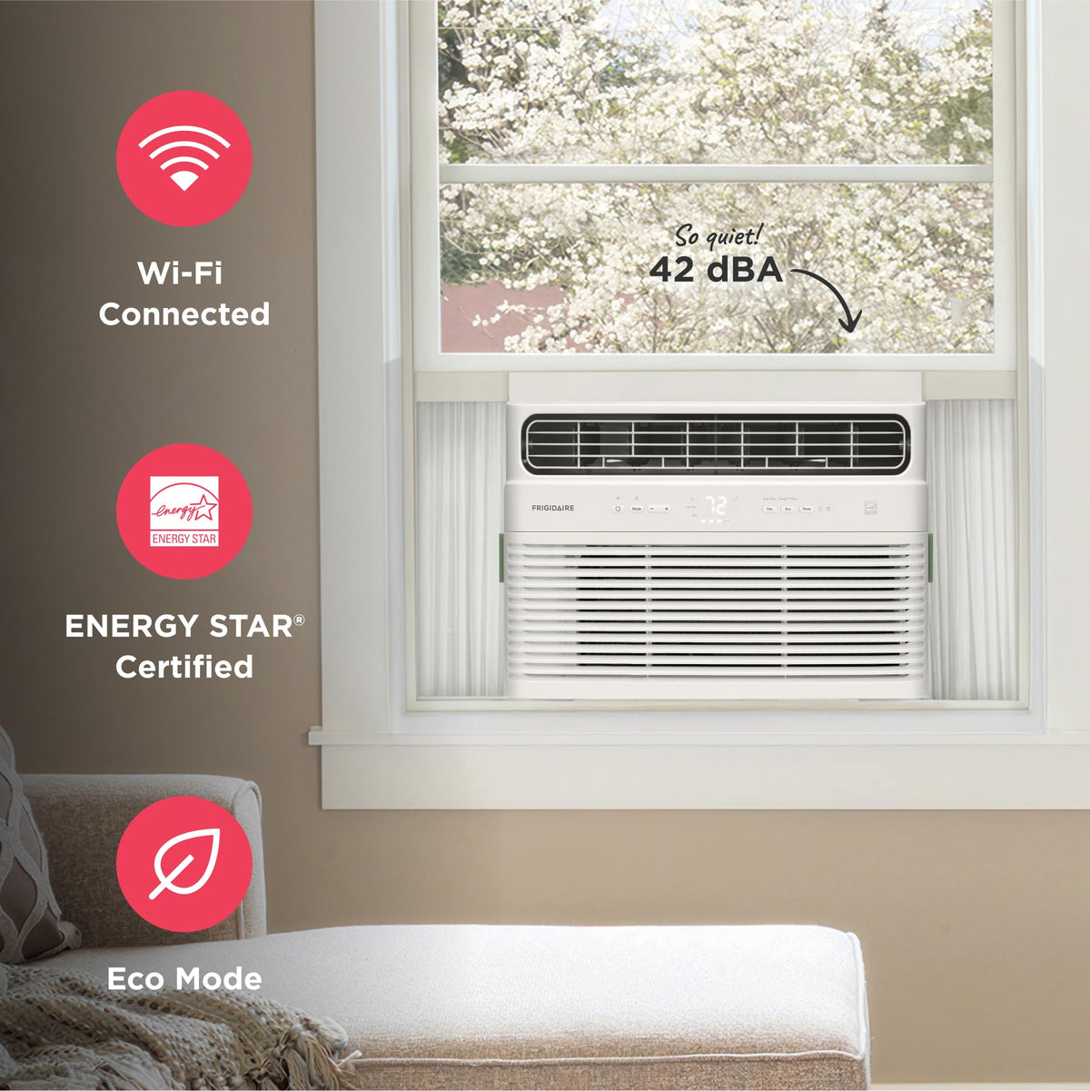 10,000 BTU White Smart Inverter Window Air Conditioner U1490
