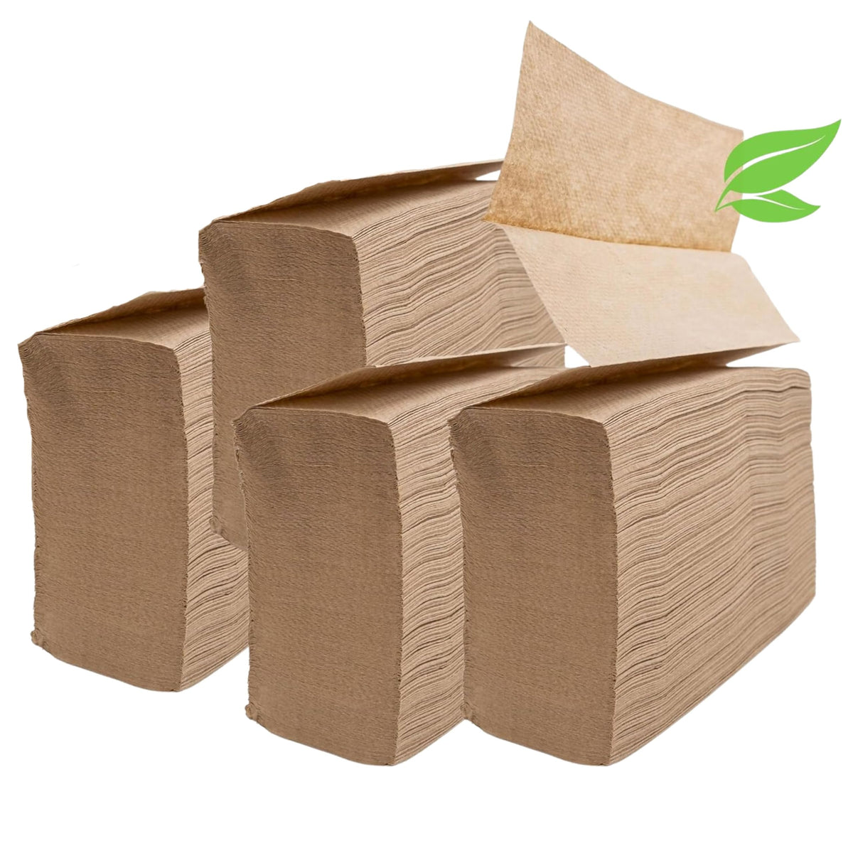 Brown Organic Unbleached Z-Fold Paper Towels Q849432